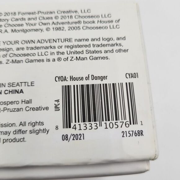 HOUSE of DANGER Choose Your Own Adventure Cooperative Game 100% COMPLETE 2018 - Picture 8 of 16